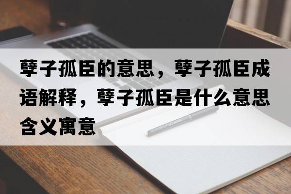 孽子孤臣的意思，孽子孤臣成語(yǔ)解釋?zhuān)踝庸鲁际鞘裁匆馑己x寓意