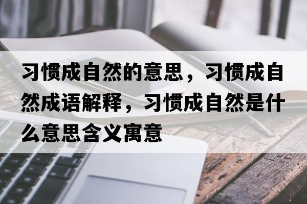 習慣成自然的意思，習慣成自然成語(yǔ)解釋?zhuān)晳T成自然是什么意思含義寓意