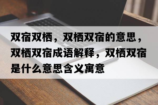 雙宿雙棲，雙棲雙宿的意思，雙棲雙宿成語(yǔ)解釋?zhuān)p棲雙宿是什么意思含義寓意