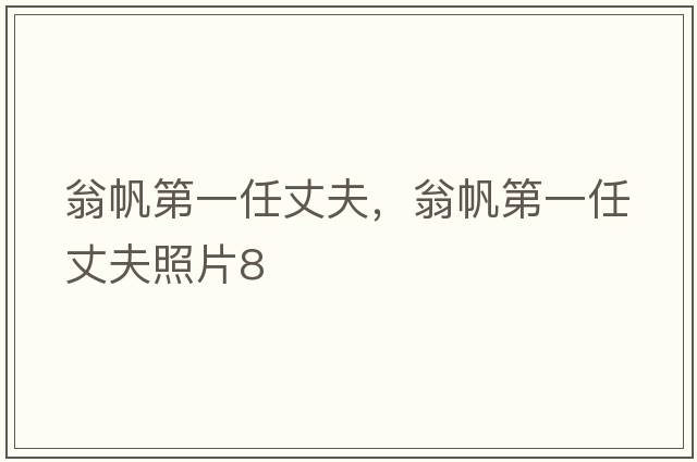 翁帆第一任丈夫，翁帆第一任丈夫照片8