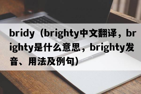 bridy（brighty中文翻譯，brighty是什么意思，brighty發(fā)音、用法及例句）